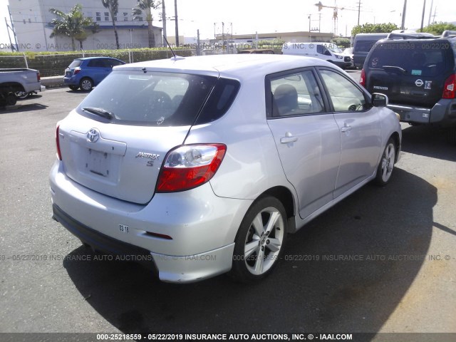 2T1KE40E19C028115 - 2009 TOYOTA COROLLA MATRIX S SILVER photo 4