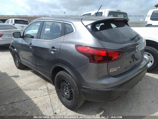 JN1BJ1CP5KW222301 - 2019 NISSAN ROGUE SPORT S/SV/SL GRAY photo 3