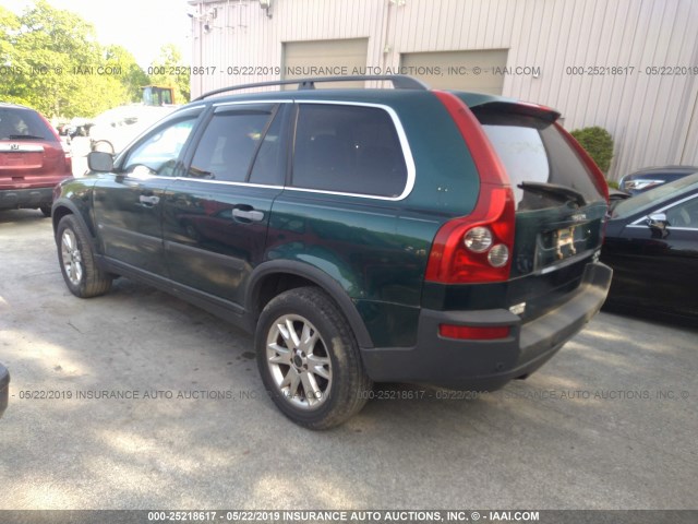 YV1CZ91H241040537 - 2004 VOLVO XC90 T6 GREEN photo 3