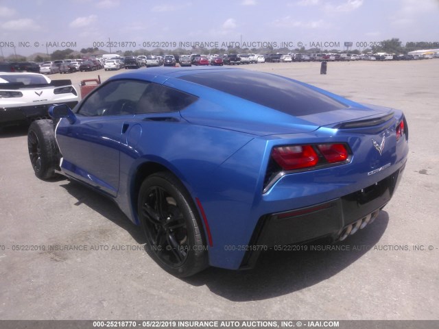 1G1YA2D77G5123335 - 2016 CHEVROLET CORVETTE STINGRAY/1LT BLUE photo 3