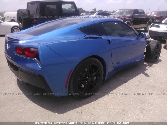 1G1YA2D77G5123335 - 2016 CHEVROLET CORVETTE STINGRAY/1LT BLUE photo 4