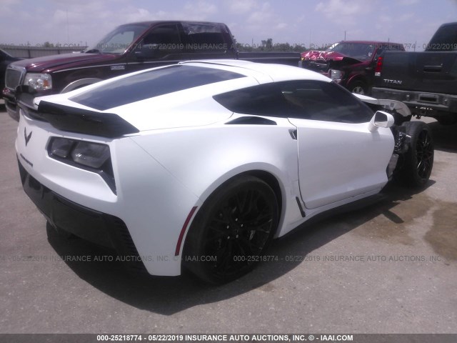 1G1YT2D67K5603501 - 2019 CHEVROLET CORVETTE Z06/3LZ WHITE photo 4