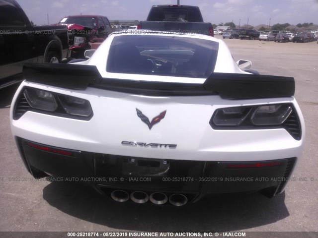 1G1YT2D67K5603501 - 2019 CHEVROLET CORVETTE Z06/3LZ WHITE photo 6