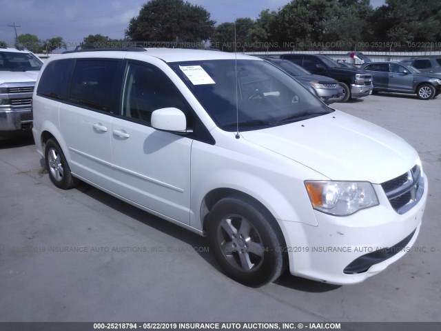 2C4RDGCG8DR523162 - 2013 DODGE GRAND CARAVAN SXT WHITE photo 1