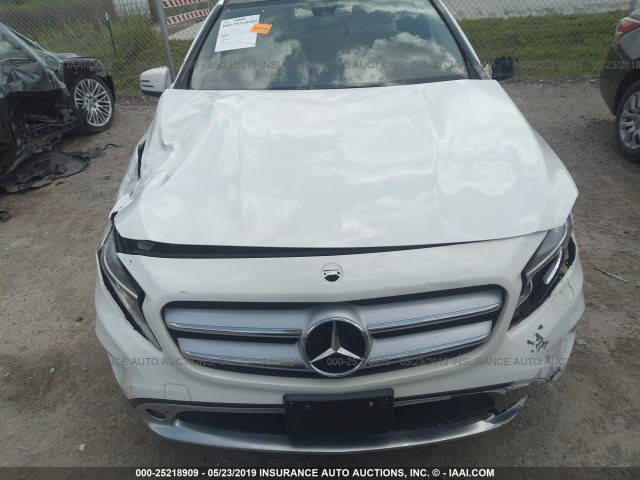 WDCTG4EB1FJ183951 - 2015 MERCEDES-BENZ GLA 250 WHITE photo 6