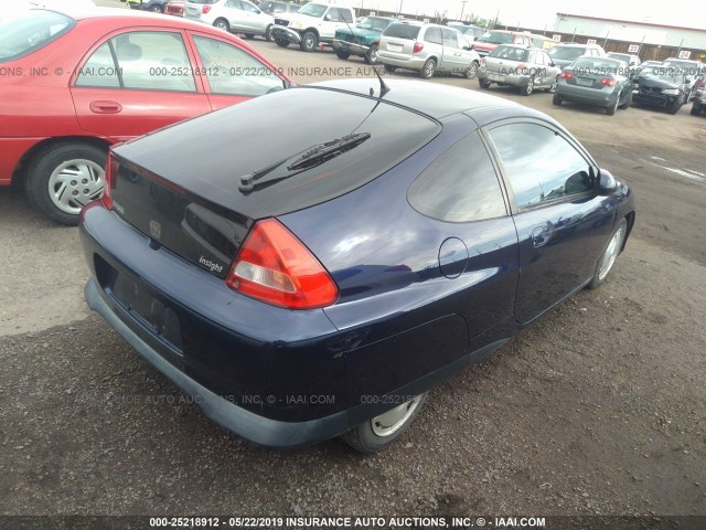 JHMZE14706S000534 - 2006 HONDA INSIGHT BLUE photo 4