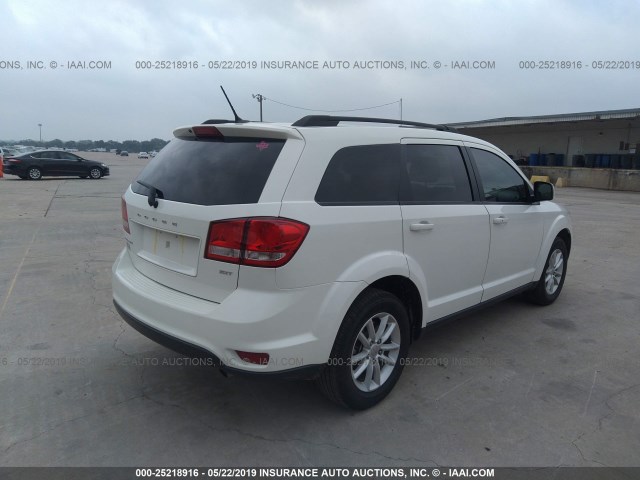 3C4PDCBBXGT164517 - 2016 DODGE JOURNEY SXT WHITE photo 4