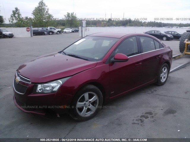 1G1PF5S97B7172292 - 2011 CHEVROLET CRUZE RED photo 2