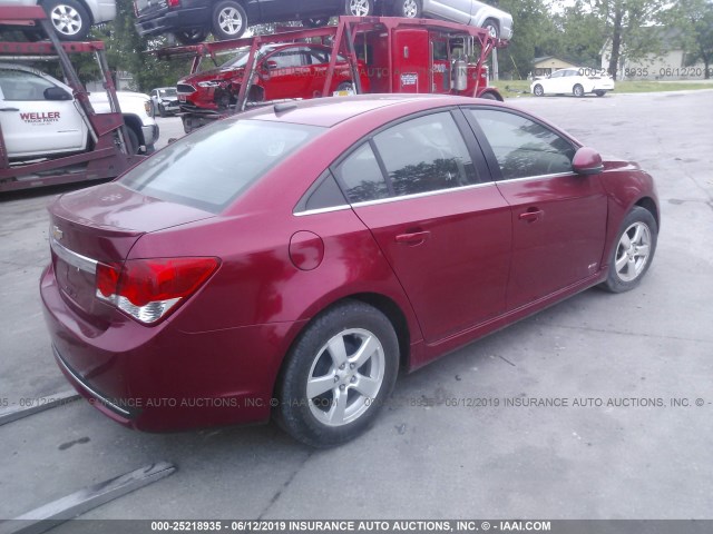 1G1PF5S97B7172292 - 2011 CHEVROLET CRUZE RED photo 4