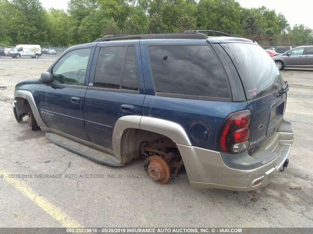 1GNDT13SX22272906 - 2002 CHEVROLET TRAILBLAZER  BLUE photo 3