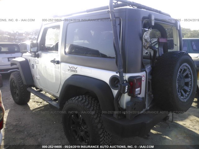 1J4AA2D13AL211140 - 2010 JEEP WRANGLER SPORT SILVER photo 3