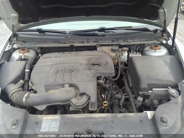 1G1ZC5EB3AF266450 - 2010 CHEVROLET MALIBU 1LT 银色 照片 10