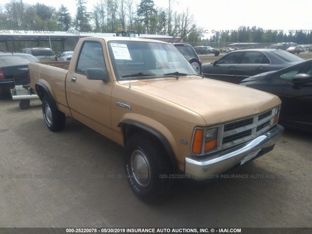 1B7FR14M2HS420765 - 1987 DODGE DAKOTA BROWN photo 1