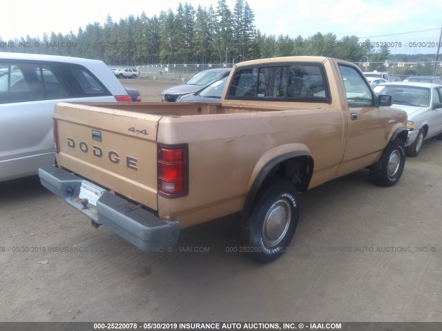 1B7FR14M2HS420765 - 1987 DODGE DAKOTA BROWN photo 4