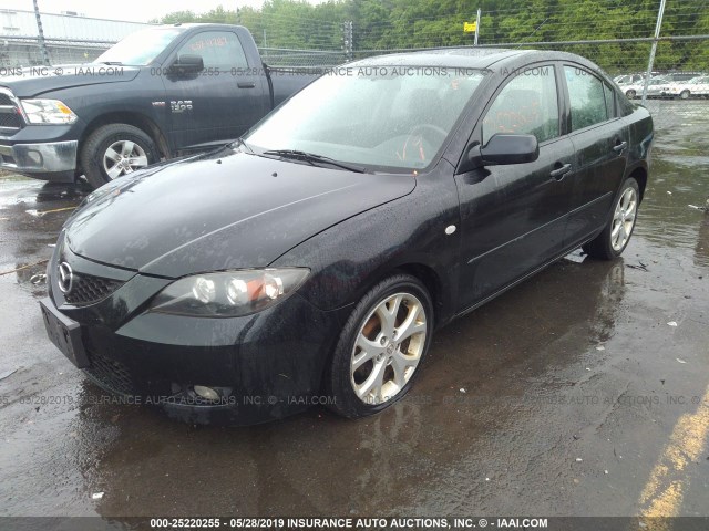 JM1BK32G881161846 - 2008 MAZDA 3 I BLACK photo 2