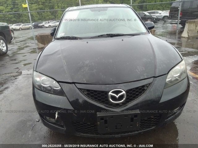 JM1BK32G881161846 - 2008 MAZDA 3 I BLACK photo 6