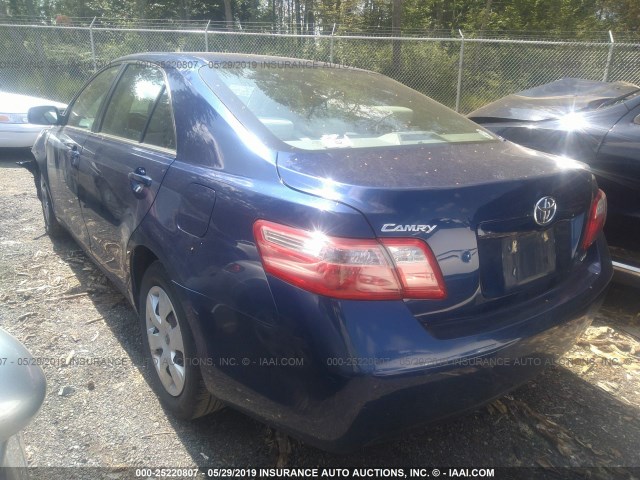 4T1BE46K49U316528 - 2009 TOYOTA CAMRY SE/LE/XLE BLUE photo 3