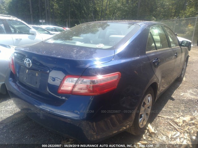 4T1BE46K49U316528 - 2009 TOYOTA CAMRY SE/LE/XLE BLUE photo 4