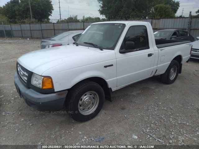 1FTYR10D31PB04864 - 2001 FORD RANGER WHITE photo 2