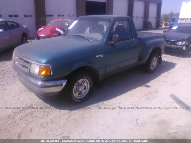 1FTCR10A9TPB37726 - 1996 FORD RANGER GREEN photo 2
