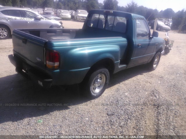 1FTCR10A9TPB37726 - 1996 FORD RANGER GREEN photo 4