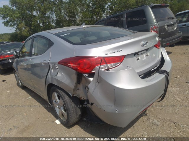 5NPDH4AE5DH193539 - 2013 HYUNDAI ELANTRA GLS/LIMITED SILVER photo 3