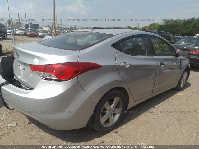 5NPDH4AE5DH193539 - 2013 HYUNDAI ELANTRA GLS/LIMITED SILVER photo 4