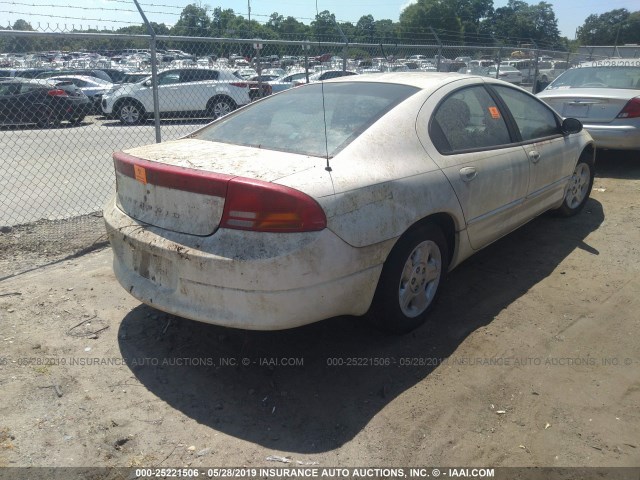 2B3HD46R72H244006 - 2002 DODGE INTREPID SE WHITE photo 4