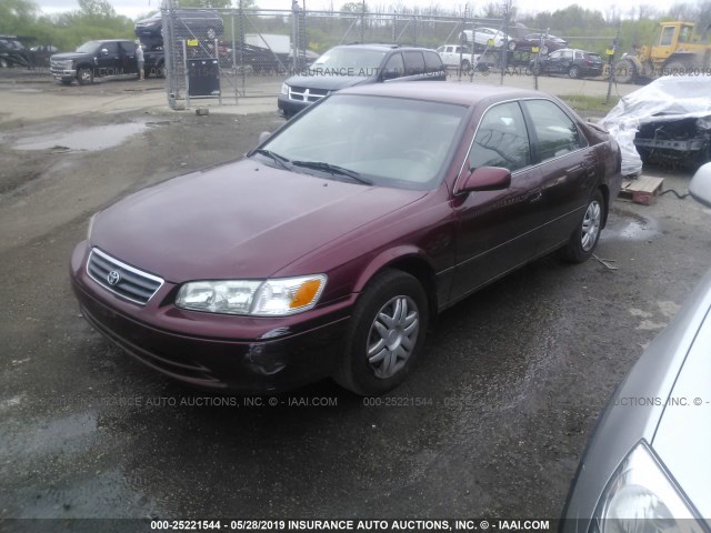 4T1BF22K3YU939614 - 2000 TOYOTA CAMRY LE/XLE წითელი ფოტო 2