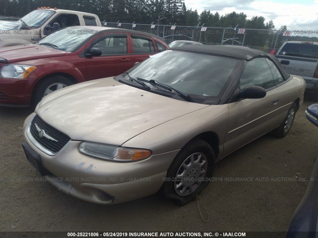 3C3EL45H8XT600964 - 1999 CHRYSLER SEBRING JX TAN photo 2