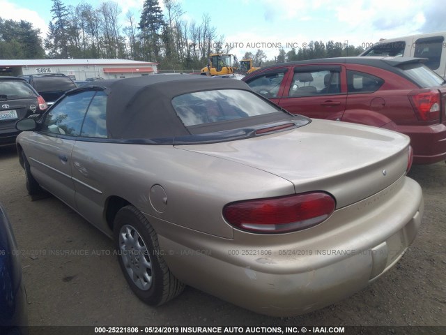 3C3EL45H8XT600964 - 1999 CHRYSLER SEBRING JX TAN photo 3