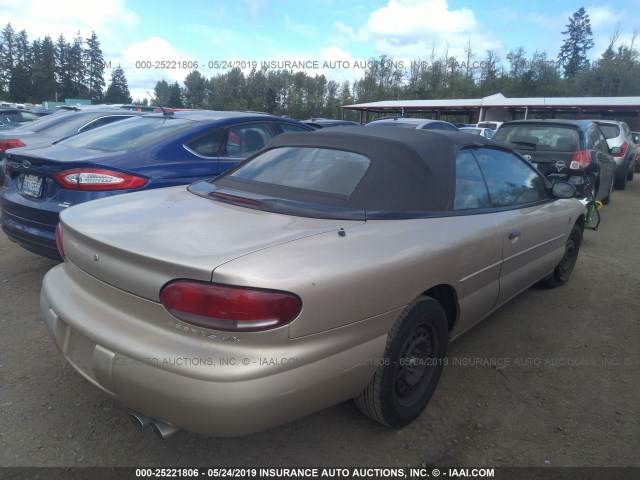 3C3EL45H8XT600964 - 1999 CHRYSLER SEBRING JX TAN photo 4