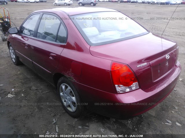 KMHDN46D14U712578 - 2004 HYUNDAI ELANTRA GLS/GT RED photo 3