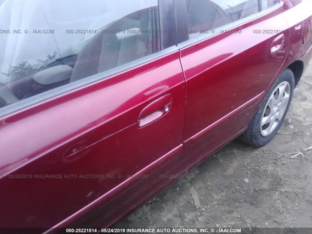 KMHDN46D14U712578 - 2004 HYUNDAI ELANTRA GLS/GT RED photo 6