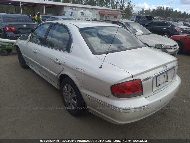 KMHWF25S34A967969 - 2004 HYUNDAI SONATA GL WHITE photo 3