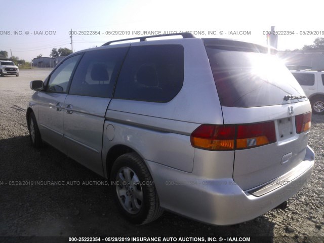 5FNRL18013B146194 - 2003 HONDA ODYSSEY EXL SILVER photo 3