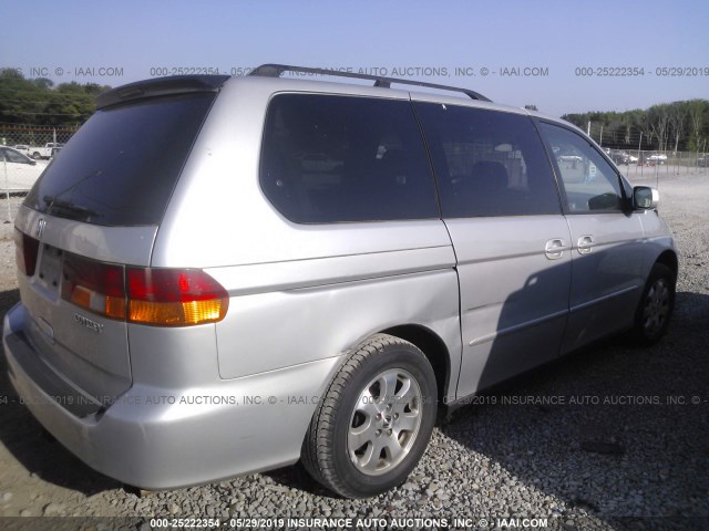 5FNRL18013B146194 - 2003 HONDA ODYSSEY EXL SILVER photo 4