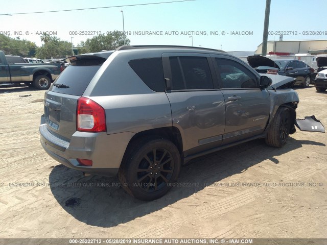 1C4NJCEAXCD719940 - 2012 JEEP COMPASS LATITUDE GRAY photo 4