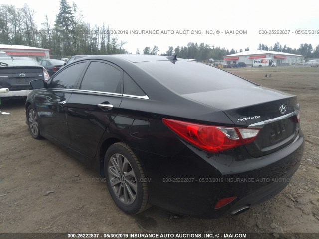 5NPEC4AB4EH865603 - 2014 HYUNDAI SONATA SE/LIMITED BLACK photo 3