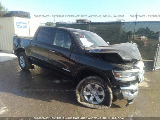 1C6SRFJT4KN740870 - 2019 RAM 1500 LARAMIE BLACK photo 1