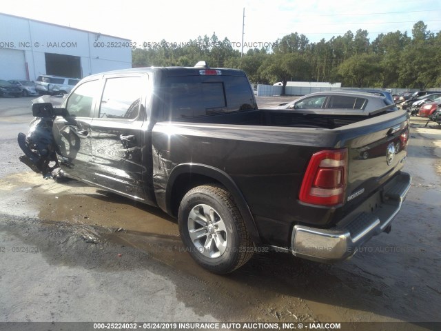 1C6SRFJT4KN740870 - 2019 RAM 1500 LARAMIE BLACK photo 3