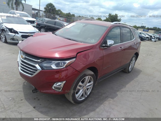 2GNAXPEX6K6232313 - 2019 CHEVROLET EQUINOX PREMIER RED photo 2