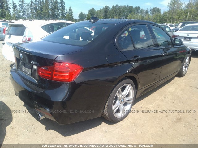 WBA3B9C59EP458683 - 2014 BMW 335 XI BLACK photo 4