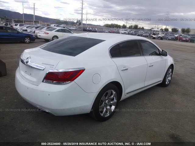 1G4GE5EDXBF205720 - 2011 BUICK LACROSSE CXS WHITE photo 4