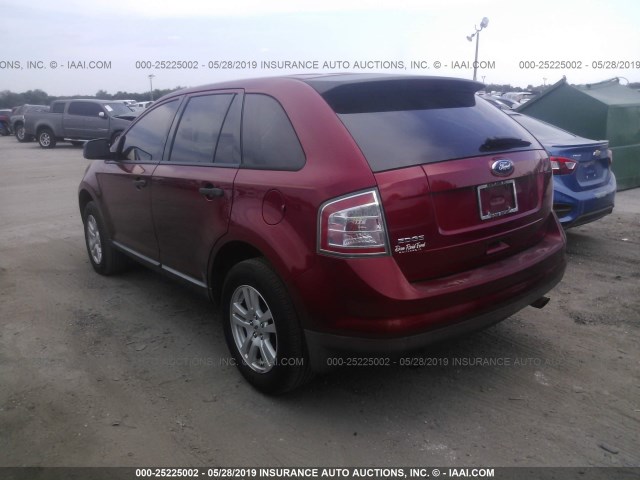 2FMDK36C58BA26940 - 2008 FORD EDGE SE RED photo 3