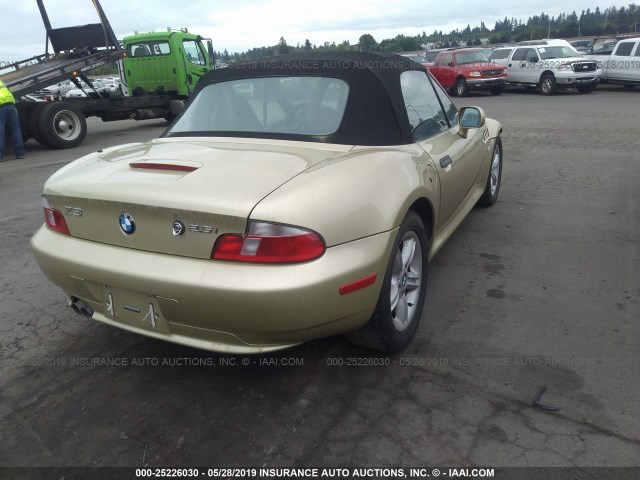 4USCN33432LM05361 - 2002 BMW Z3 2.5 GOLD photo 4