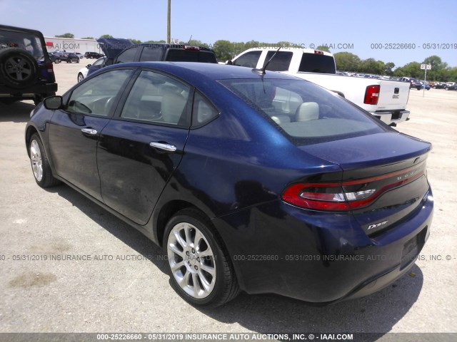 1C3CDFCH2DD307873 - 2013 DODGE DART LIMITED/R/T BLUE photo 3