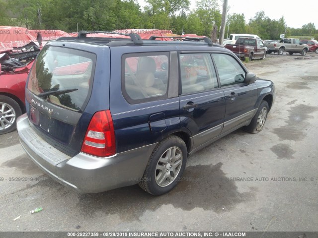 JF1SG67605H736615 - 2005 SUBARU FORESTER 2.5XS LL BEAN BLUE photo 4