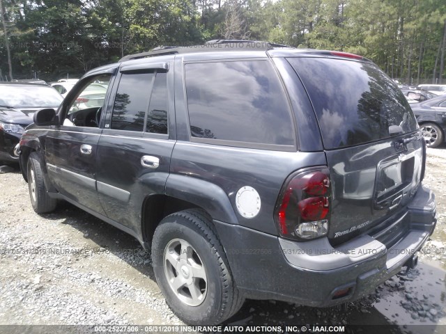 1GNDT13S842107553 - 2004 CHEVROLET TRAILBLAZER LS/LT GRAY photo 3