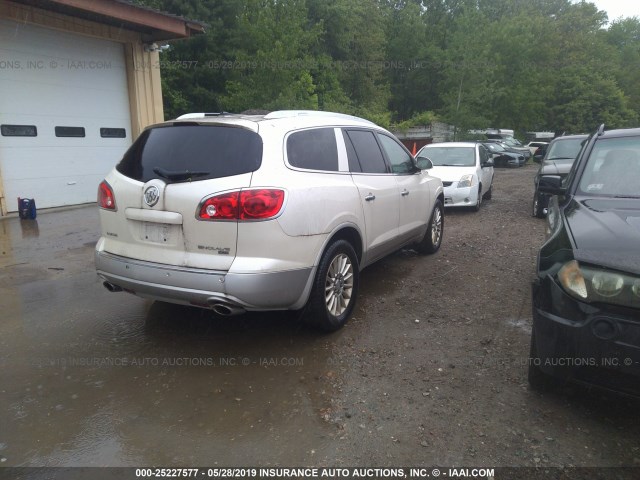 5GALVBED1AJ177885 - 2010 BUICK ENCLAVE CXL WHITE photo 4